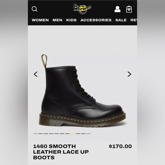 Dr. Martens 1460 Smooth Leather Lace Up Boots - Picture 13 of 15